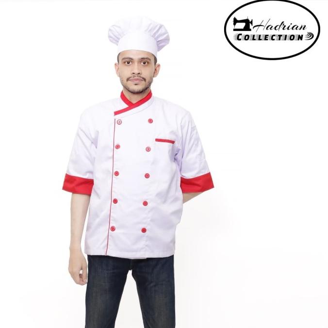 Baju koki pria baju chef seragam koki propesional BAGUS