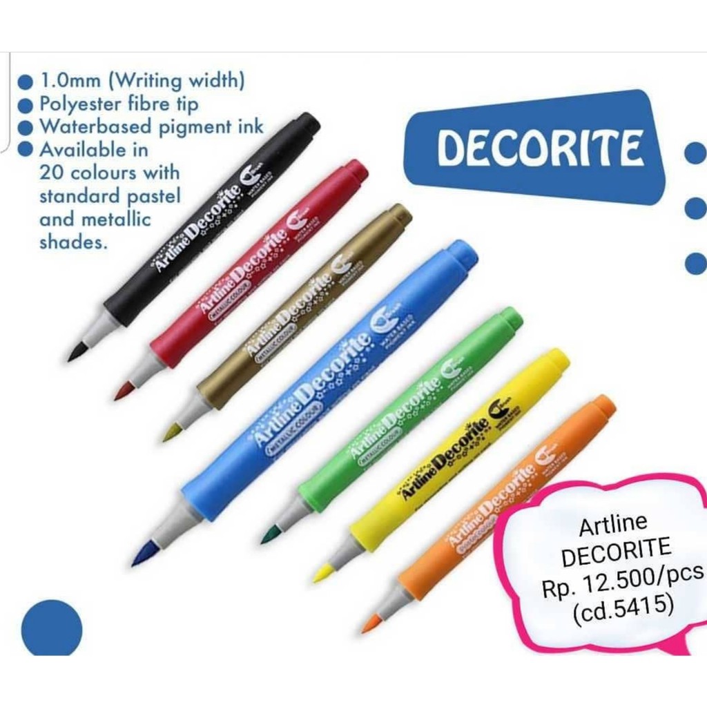 

SPIDOL ARTLINE DECORITE MARKER ANEKA WARNA MURAH