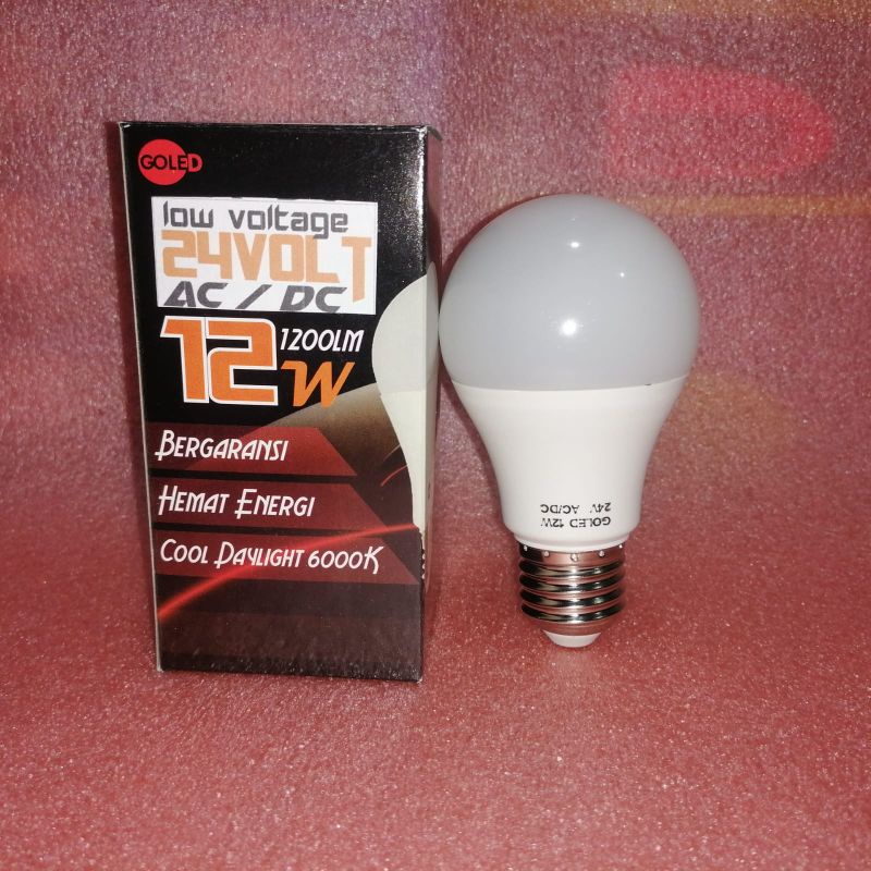 Goled lampu bohlam led 12watt 24V DC murah