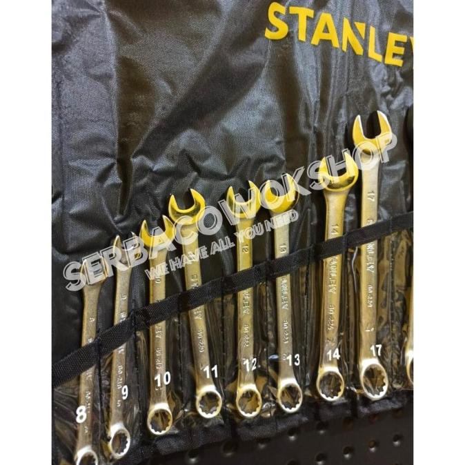 Stanley Kunci Ring Pas Set 11 Pcs 8 - 24 mm Original Chrome Termurah