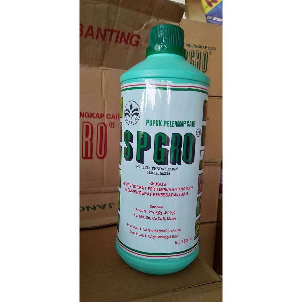 PUPUK PELENGKAP CAIR SP GROW HIJAU 750 ml