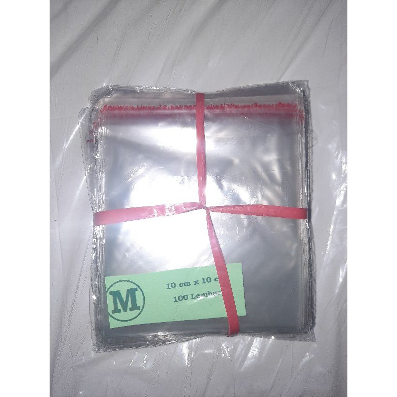 

Plastik opp lem ukuran 10cm × 10cm isi 100