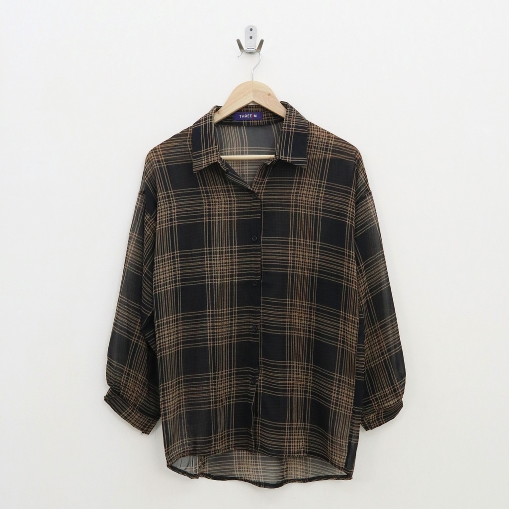 Donei flanel hem top - Thejanclothes