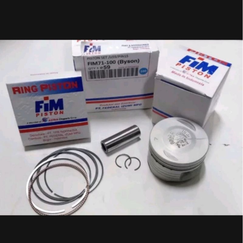 Piston seher kit byson oversize 100 original fim