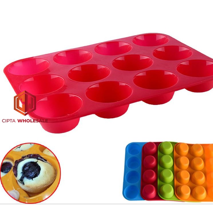 Silicone Cetakan Muffin 12 24 Lobang Cup Cake Mini Bakeware cupcake Mold