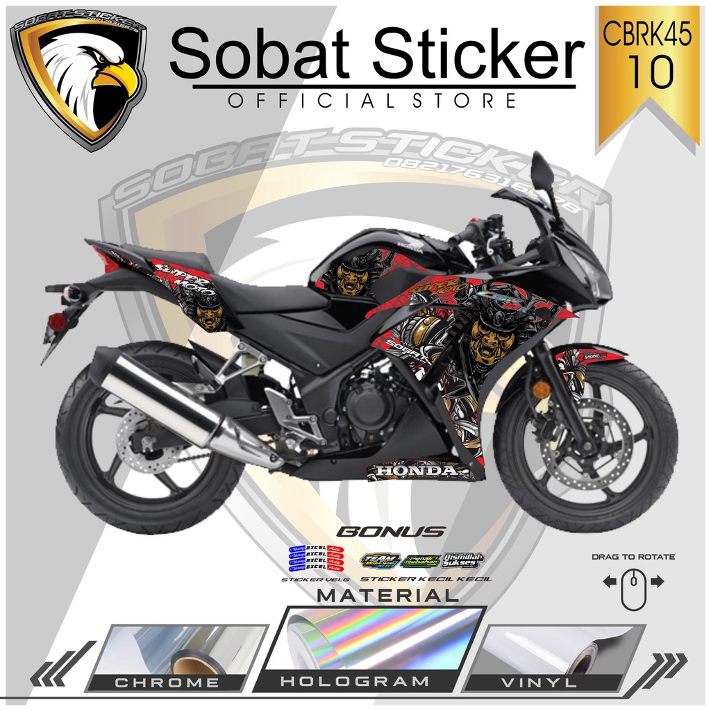 STRIPING HONDA CBR K45 - STRIPING HOLOHRAM HONDA CBR K45 2014-2016 RACING