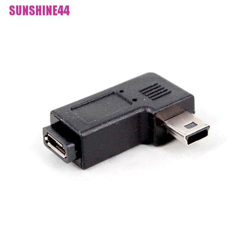 [SUN44] 90 Degree Right Left Angle Mini USB Type A Male To Micro USB Female Adapter