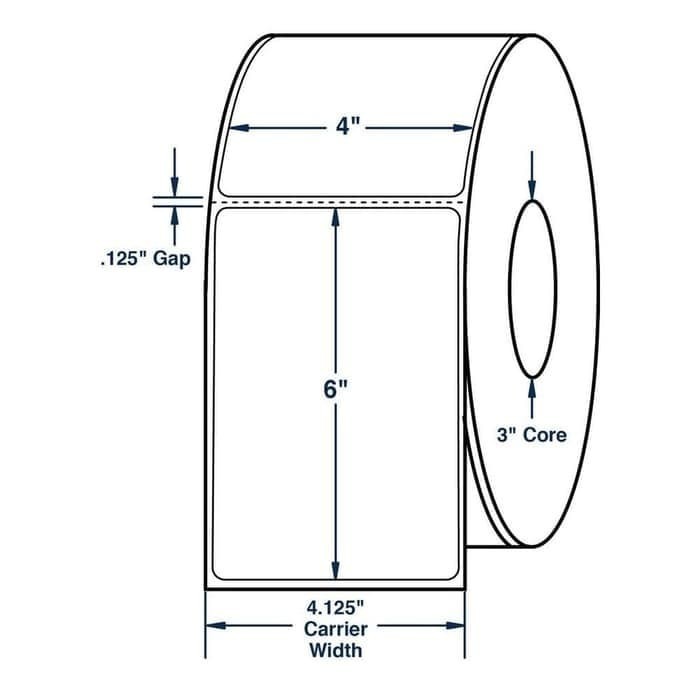 Sticker Label Barcode Thermal 100mmx150mm 300pcs