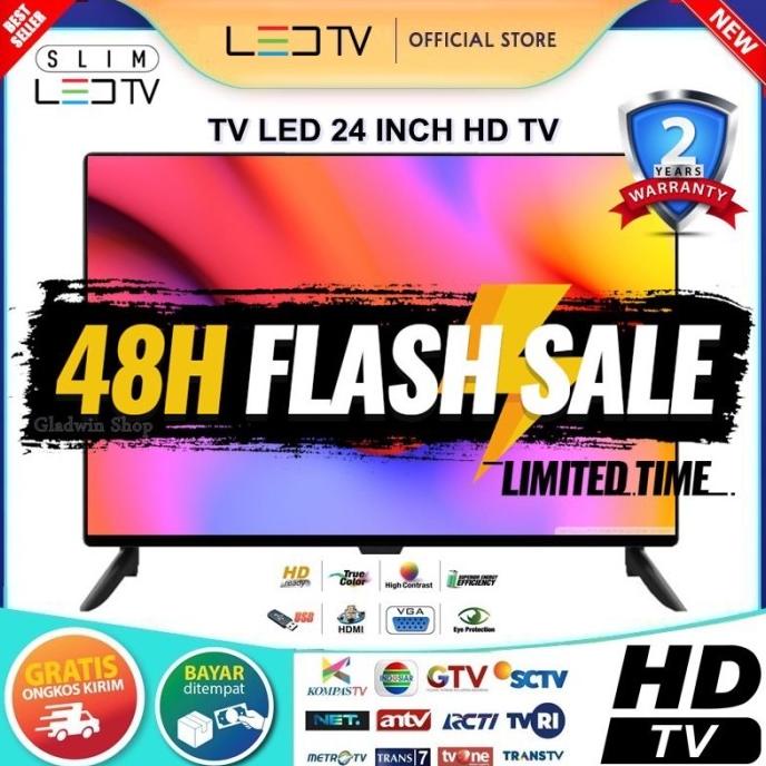 TV LED ANIMAX 24 inc bisa buat monitor cctv, PC sama televisi