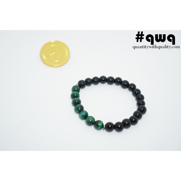 gelang batu akik seven chakra cakra Green Tiger Eye cakra yoga