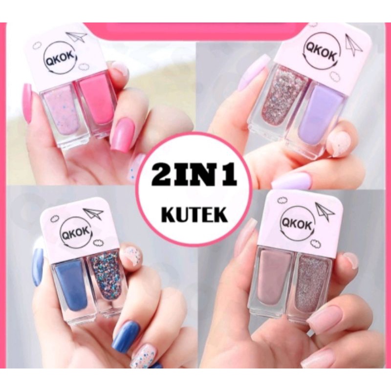 2 in 1 Kutek Korea Lucu | 2 in 1 Kutek Korea Lucu Murah | Kutek Pastel | Kutek Lucu 2 in 1
