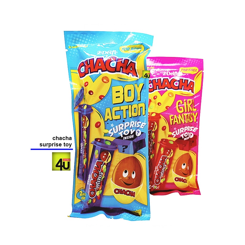 

Chacha Minis SURPRISE TOYS - Coklat Butir dengan Mainan - CHA CHA