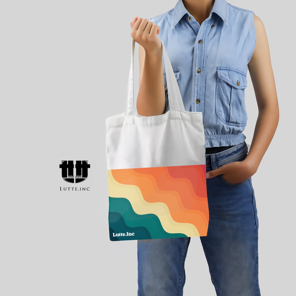 Tote bag Kanvas Totebag Original Lutte.Inc Tas Tote Rainbow Series