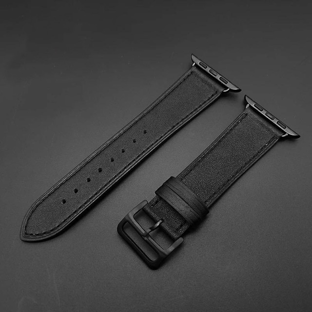 Strap single tour jet black matte apple watch 3 4 5 6 7 SE 41mm 45mm cowo iwatch 38mm 42mm iwo 8 9 leather loop kulit