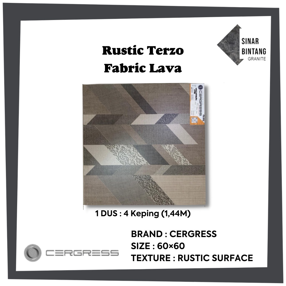 Granit 60X60 | Granite Lantai Terzo Fabric Lava CERGRESS
