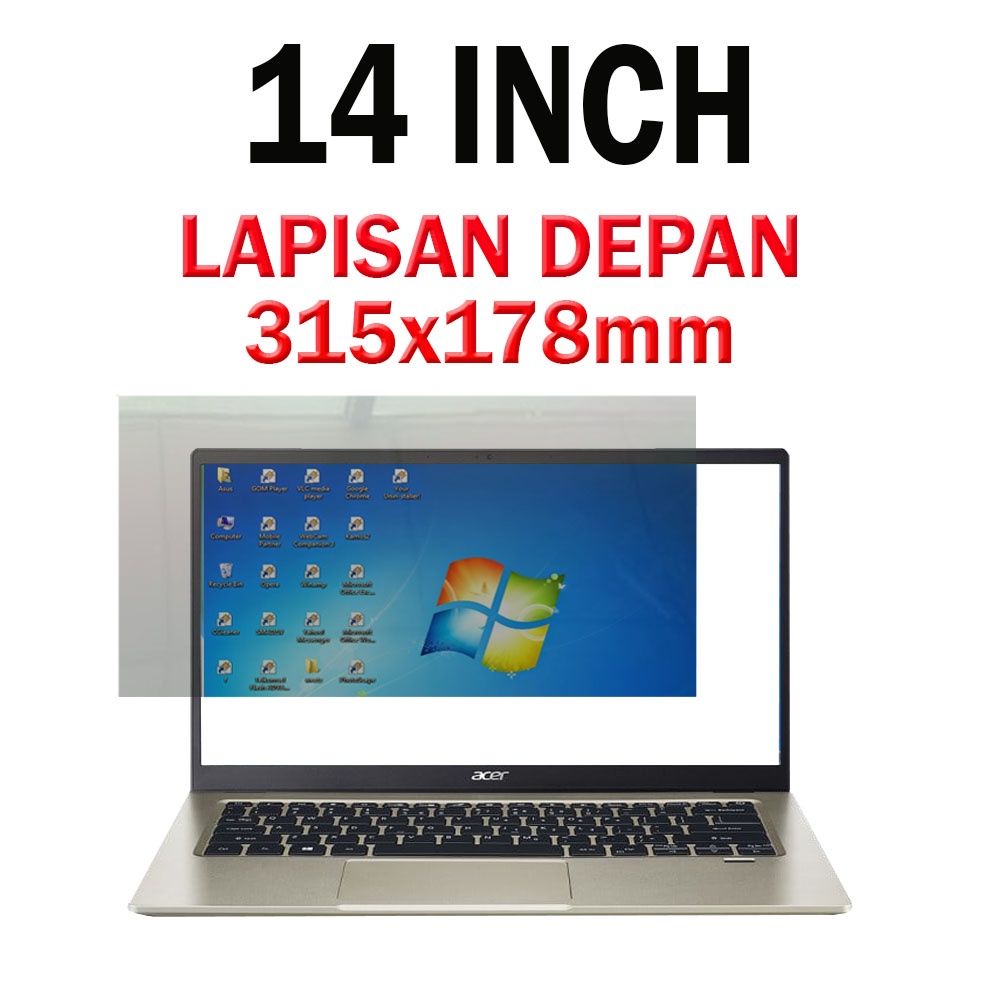 POLARIZER LEPTOP POLARIS POLARIZER LCD LEPTOP PC 14 15 16 17 INCH IN LAPISAN LUAR LAPISAN BELAKANG