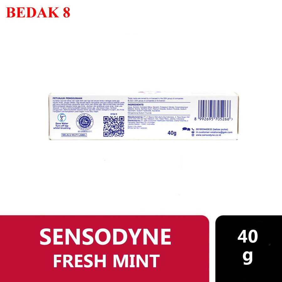 Pasta Gigi Sensodyne 40 gram/ Odol Untuk Gigi Sensitif Fresh Mint