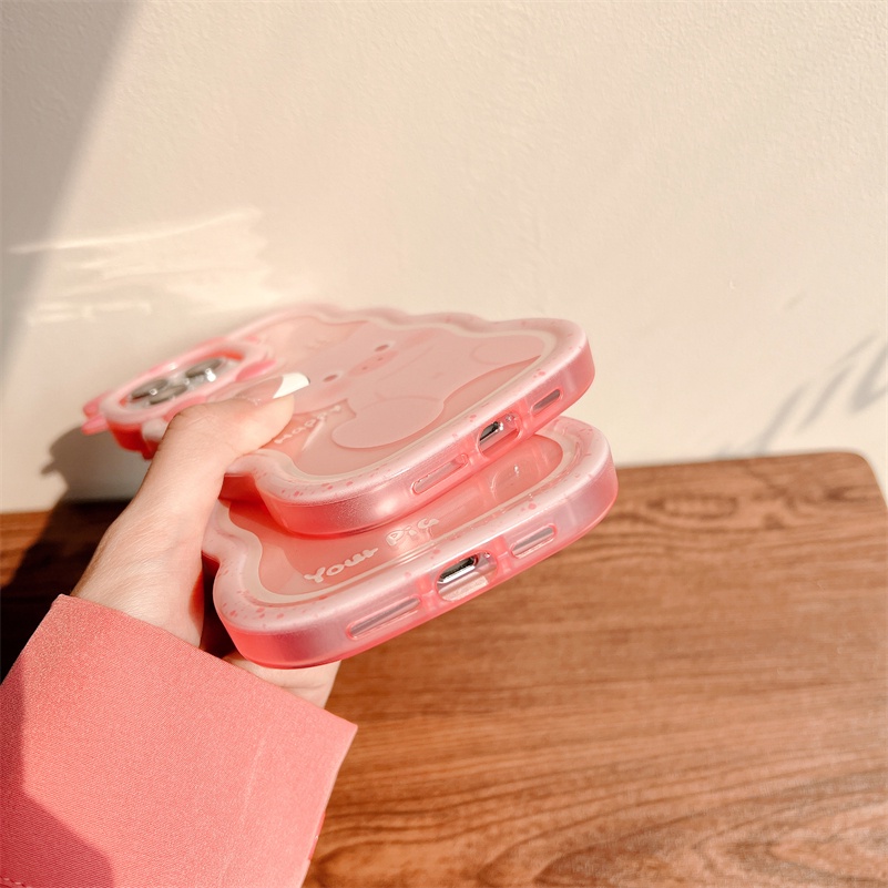 Soft Case Silikon TPU Transparan Motif Kartun Babi Pink Untuk iPhone 13 12 11 Pro Max X Xr Xs Max