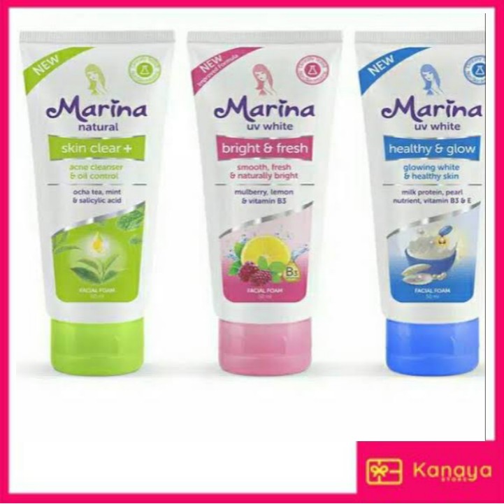 (BISA COD) Marina Facial Foam 100ml / 50 ml