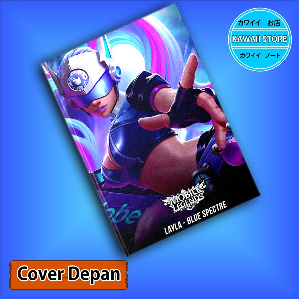 

Notebook / Pocket book Hard Cover Game MLBB LAYLA-BLUE SPECTRE uk A5 & A6 / Notes Book