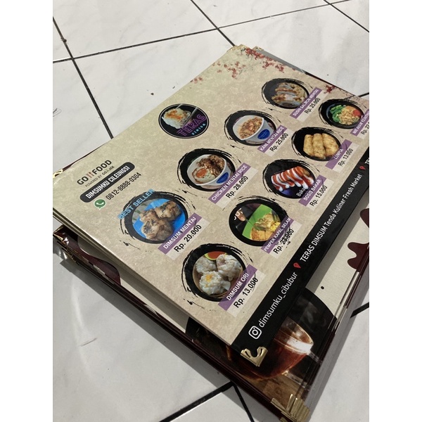 

papan menu restoran