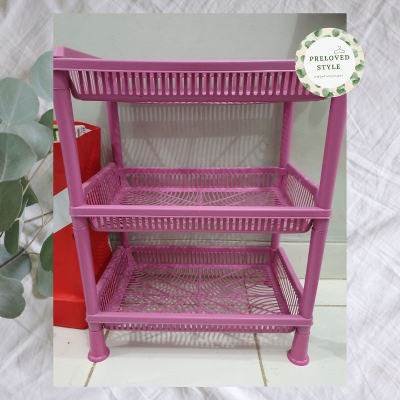RAK PLASTIK 3 SUSUN | RAK BUMBU DAPUR | RAK SUSUN KAMAR | RAK KOSMETIK | RAK GELAS