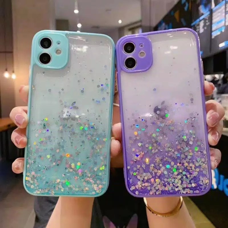 Oppo a16 a5s a5 2020 a74 f1s Case Dove Gingle Glitter Bling Star Light Candy Glitter