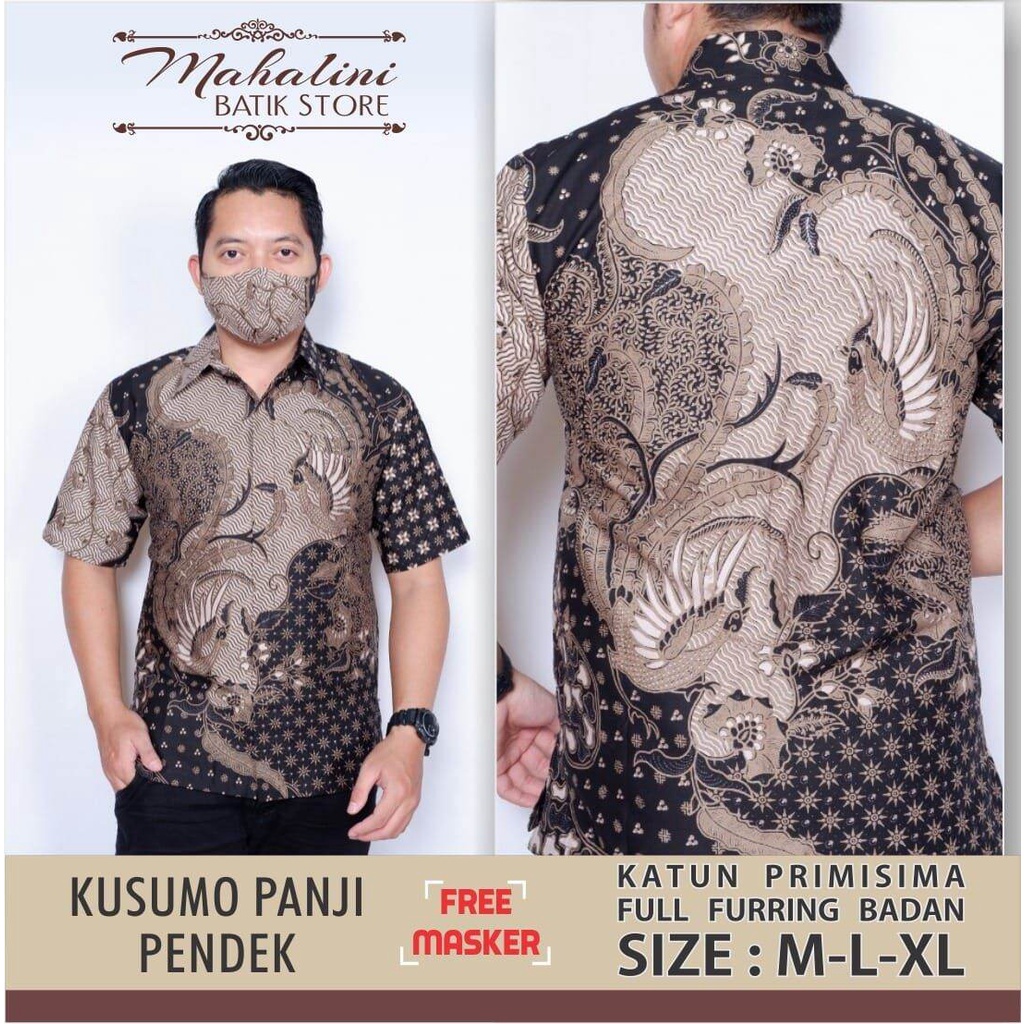 Hem batik pendek terbaru / baju batik kerja lengan pendek / kemeja batik cowo terlaris / batik pendek lapis furing ori solo / hem batik kusumo panji