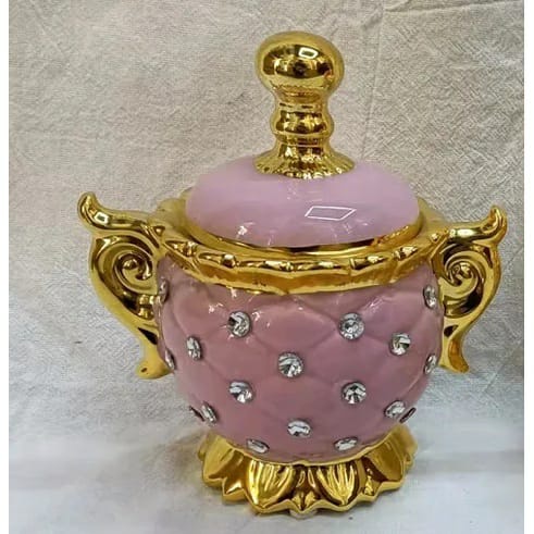 Toples Serbaguna / Tempat Permen / Tempat Saji Motif Bunga