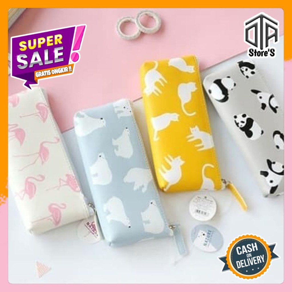 

Tempat Pensil Pencil Case Natural Animal Kingdom Pouch Kosmetik Organizer Disgrip Cewek Murah