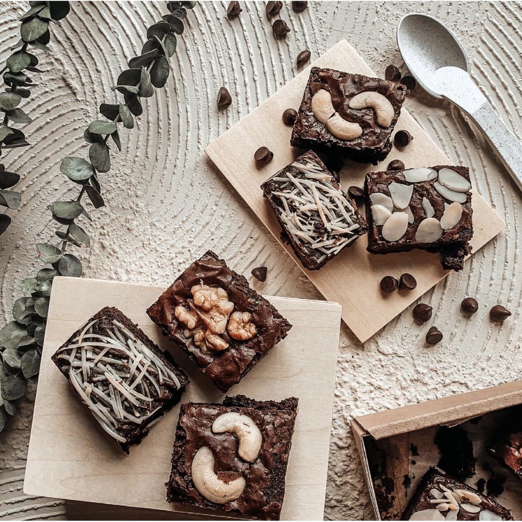 

Decadent Moist Chewy Dark Chocolate Brownies 20x20cm
