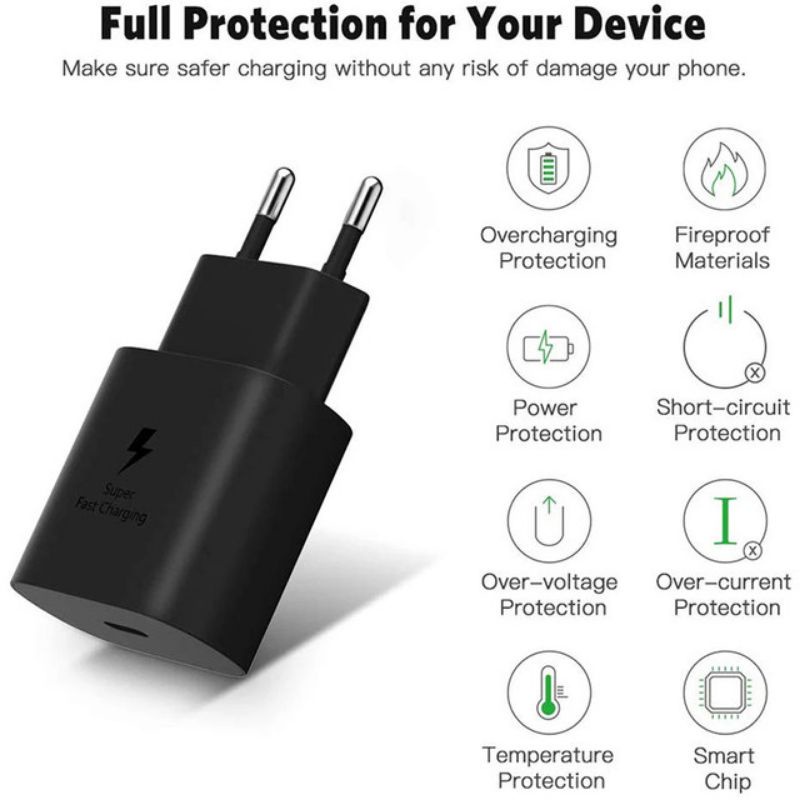 Travel Adaptor Kepala Charger 25W PD USB-C Port Original Samsung