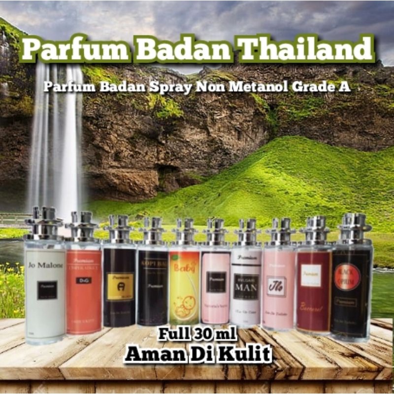 Parfum Badan Thailand Grade A Spray Non Metanol Harga Promo