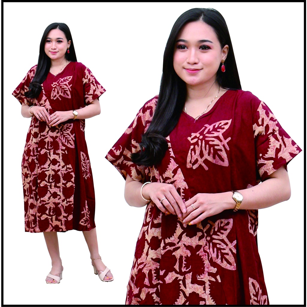 Daster Rosa / Batik Cap Kain Candimekar - Ukuran Jumbo LD 120 cm