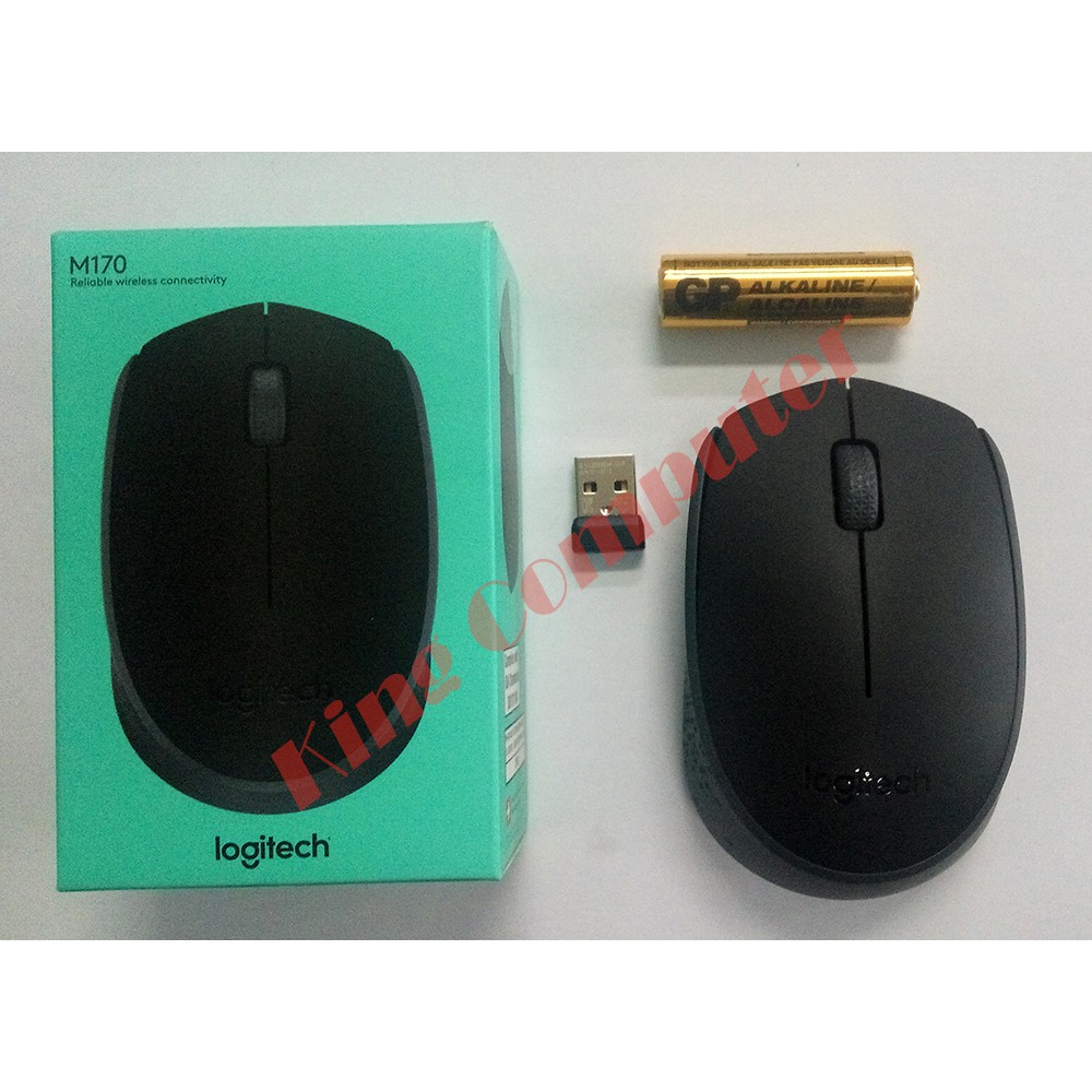 Mouse Wireless Logitech M170 (Hitam)