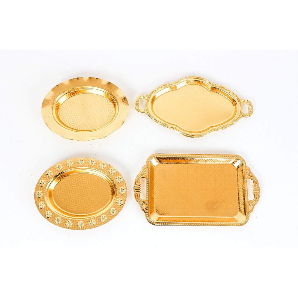 Nampan tatakan | Nampan Emas Arab | Oleh Oleh Haji&Umroh | Imfort