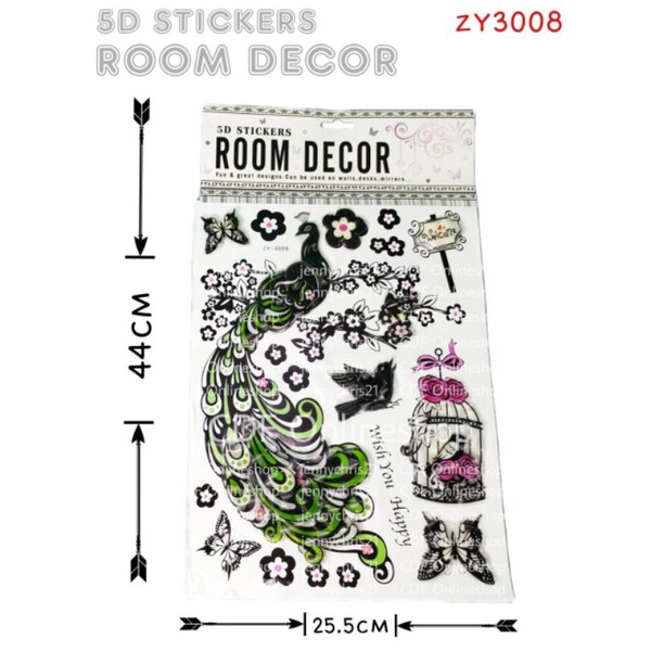 STICKER DEKOR 5D / STICKER RUANGAN / ROOM DEKOR