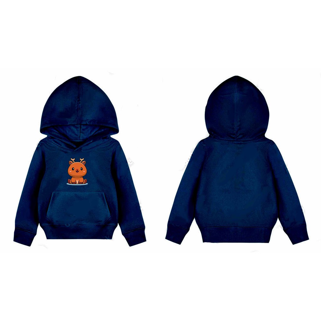 Hoodie Rudolf Sweater Pakaian Fleece Anak M -XL