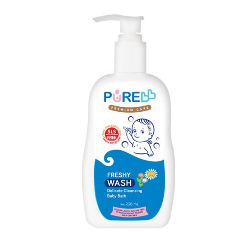 PUREBB pure bb WASH freshy 230ml, shampo dan sabun mandi 2in1, hair body wash baby