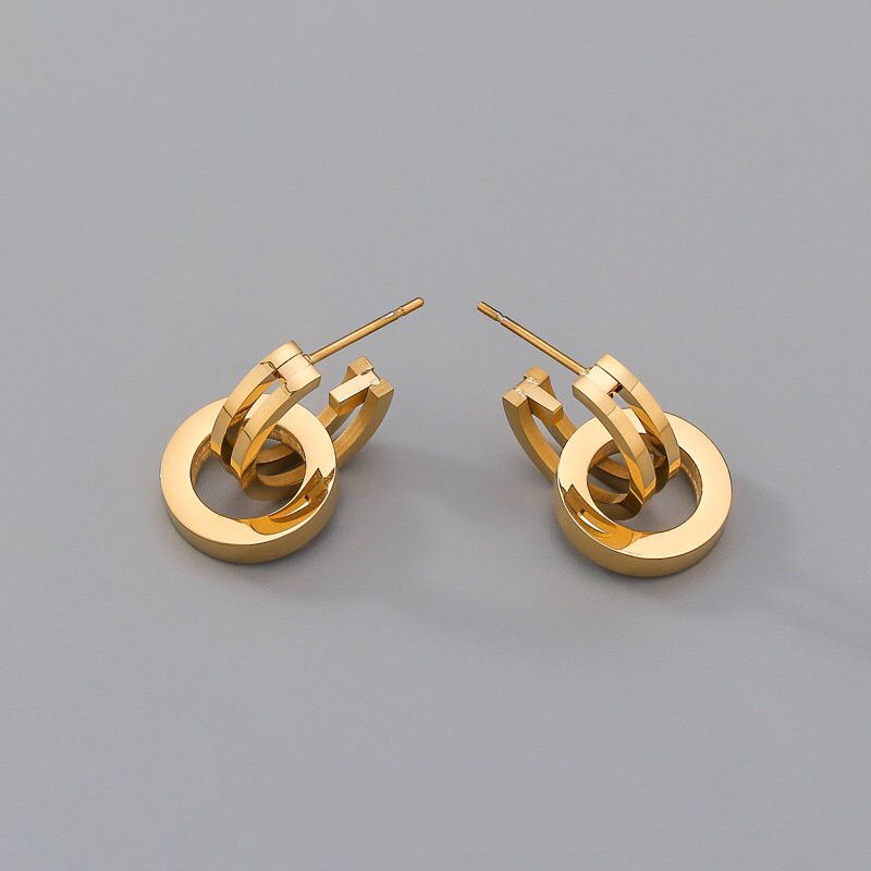 Anting Titanium Lapis Emas 24K Gold Anti Luntur Anti Karatan