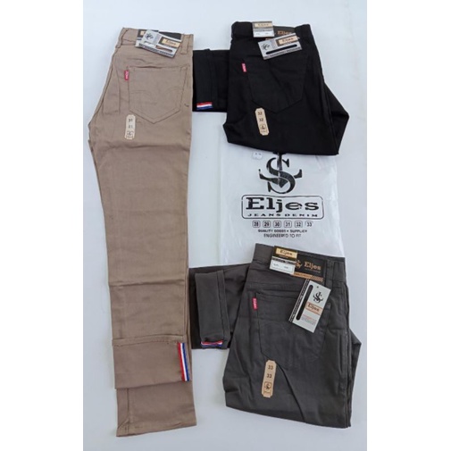 COD Celana Cinos Chinos Panjang Pria Eljes Original Selvedge Full Acc