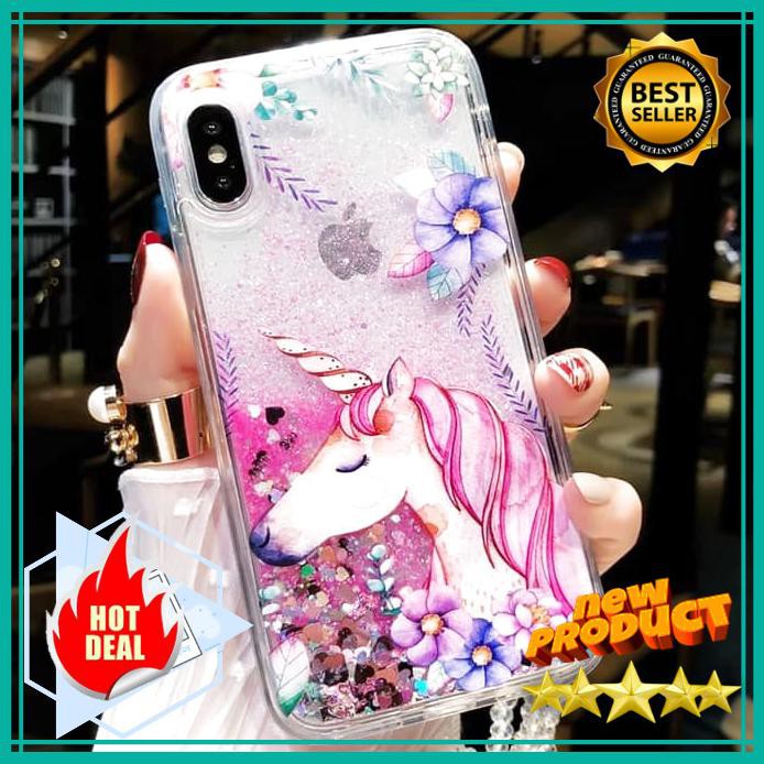 Case Casing Hp Vivo Y12 Y15 Y17 Y91 Y93 Y95 Water Glitter Unicorn