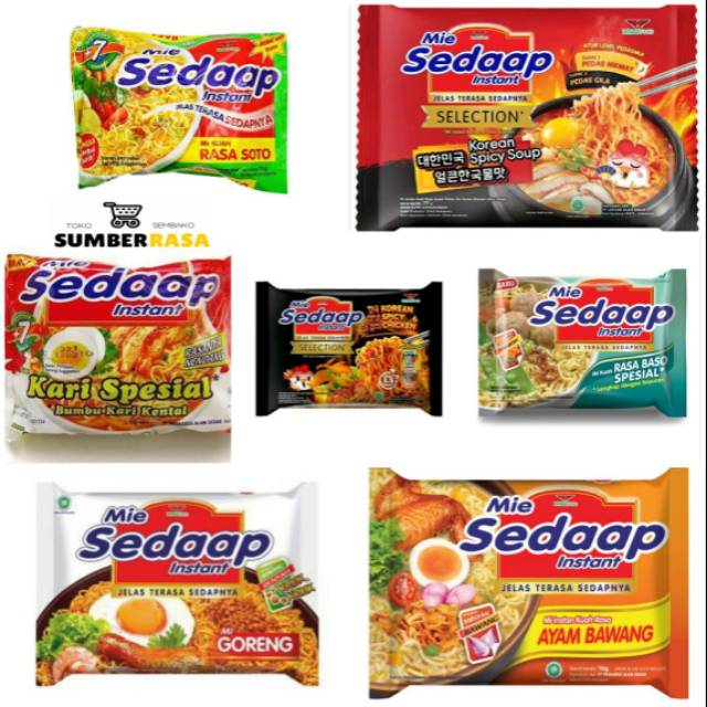 

Mie Sedap Ayam Bawang / Goreng /Baso /Kari /Soto /Korean Spicy Chicken /Spicy Soup