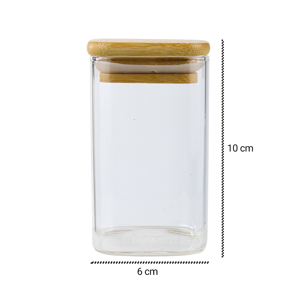 Toples Kaca Penyimpanan Makanan Glass Storage Jar 300ml - HC1019