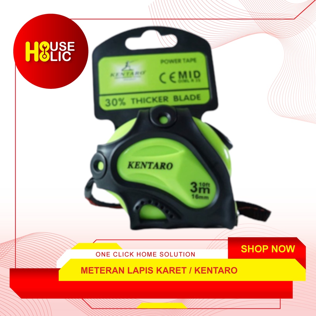Meteran PVC Lapis Karet 3Mx16MM / Measuring Tape / Alat Ukur Pengukur