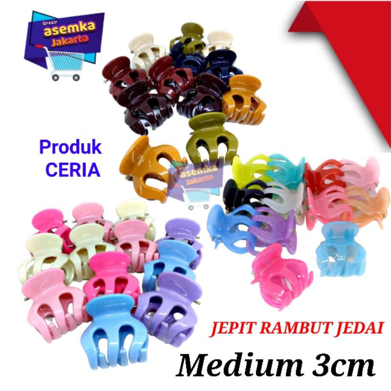 Jedai Rambut Medium 3cm Produk Ceria Grosir 12pcs