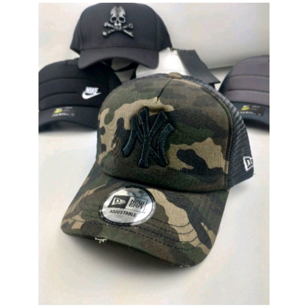 Terlaris Topi Tracker NY Topi Jaring Topi Distro Baseball cap : CAMO ARMY CAP topi Ny Loreng topi army topi loreng topi pria