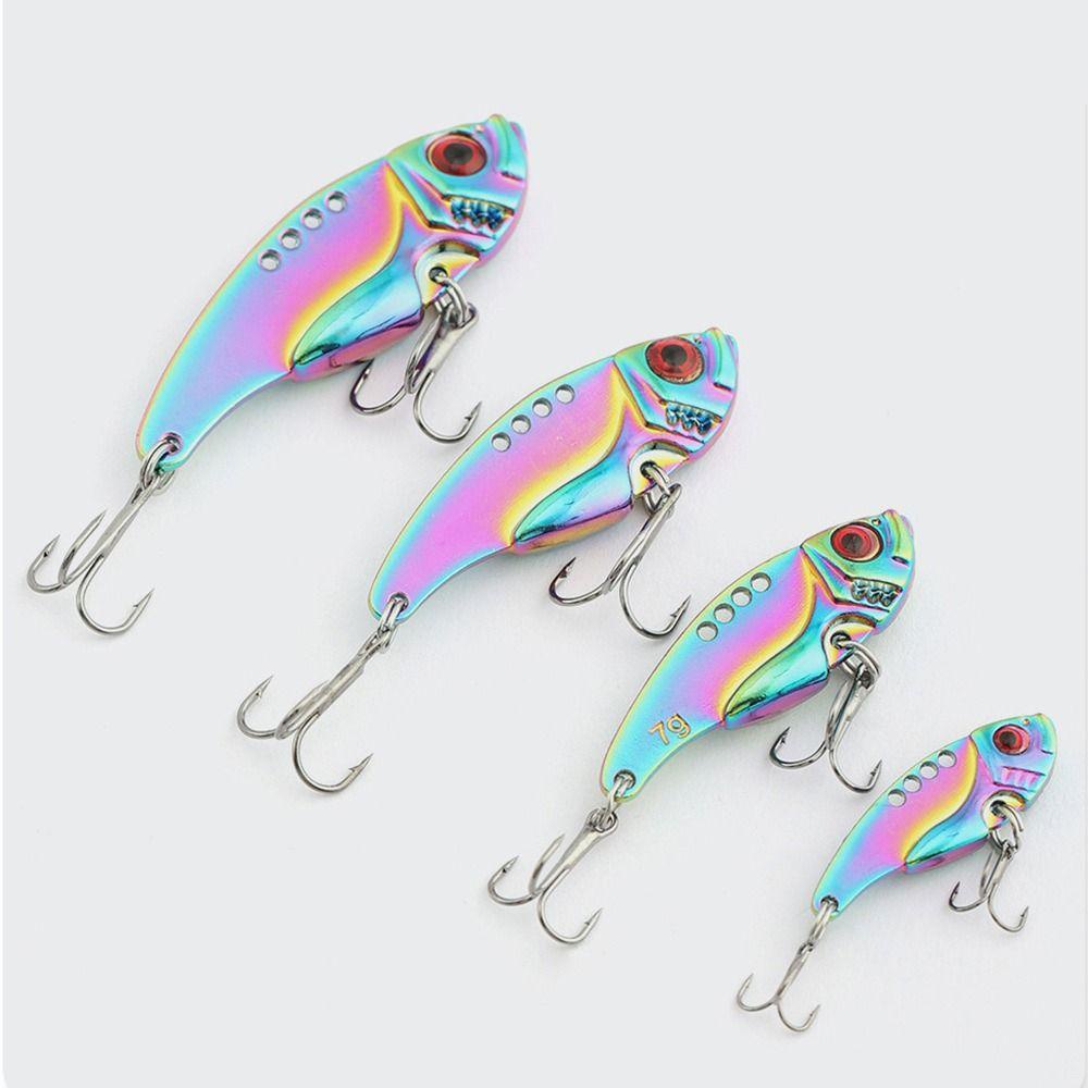 Preva 5pcs Umpan Pancing Logam Tenggelam Spinner Tackle Getar Sendok Metal Treble Hook