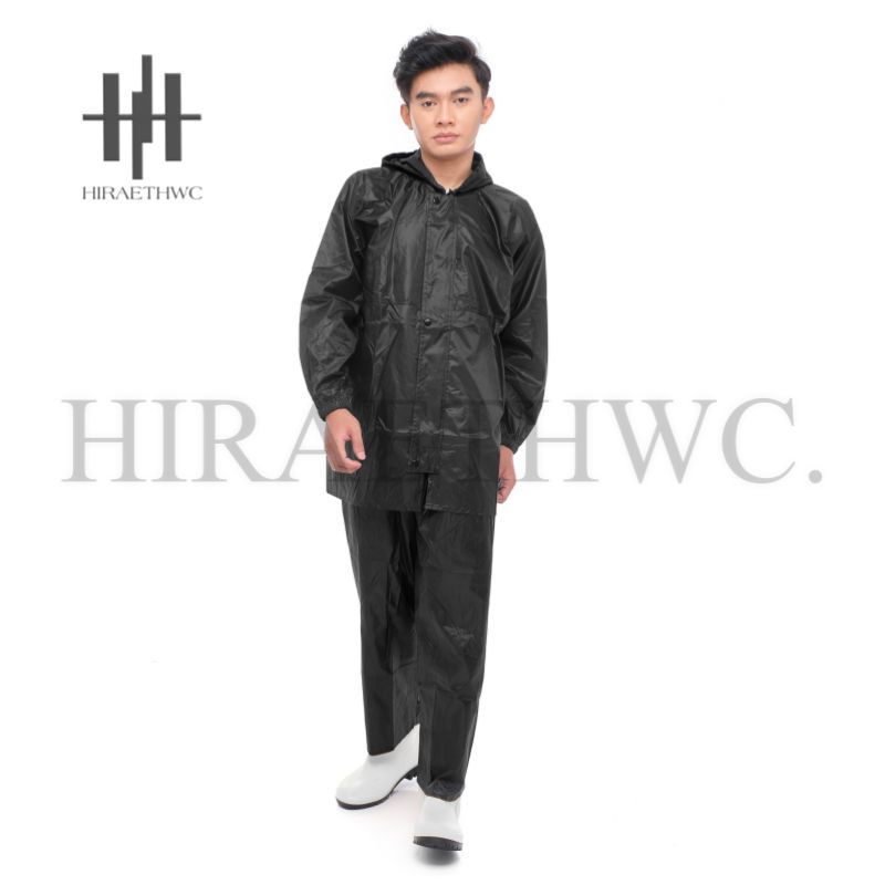 JAS HUJAN SET BAJU DAN CELANA / STELAN JAS HUJAN HITAM