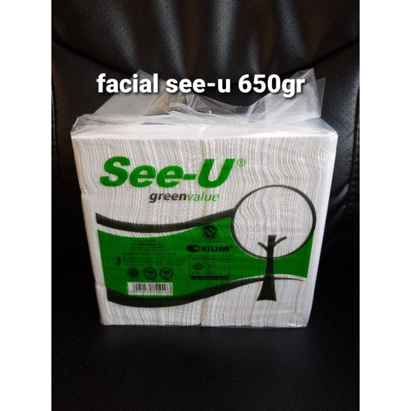 tisu/tissu/tissue facial kiloan REFILL SEE-U eco green value 650gr 2ply